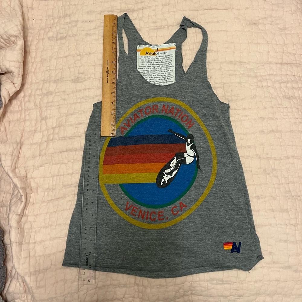 Aviator Nation Gray Racerback Tank - Picture 6 of 6